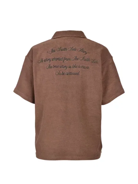 Tricou polo Breath cu autograf maro