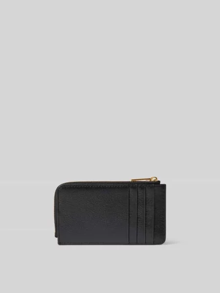 Etui na karty z naturalnej skóry Tory Burch czarny