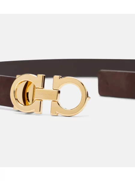 Curea Ferragamo din piele maro