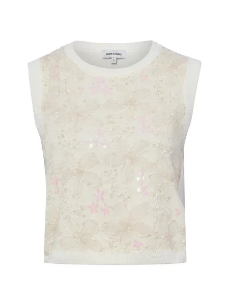 Dzianinowy top More & More biały