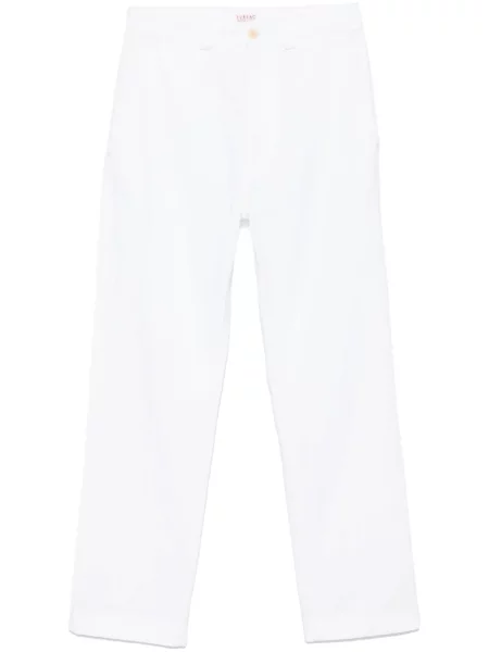Pantaloni chino Fursac din țesătură twill alb