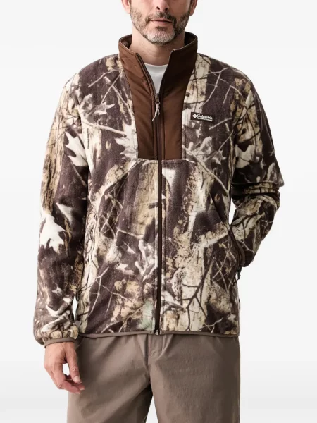 Pulover Columbia cu imagine cu model camuflaj maro