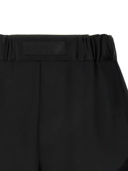 Pantaloni scurți Versace din dantelă negru