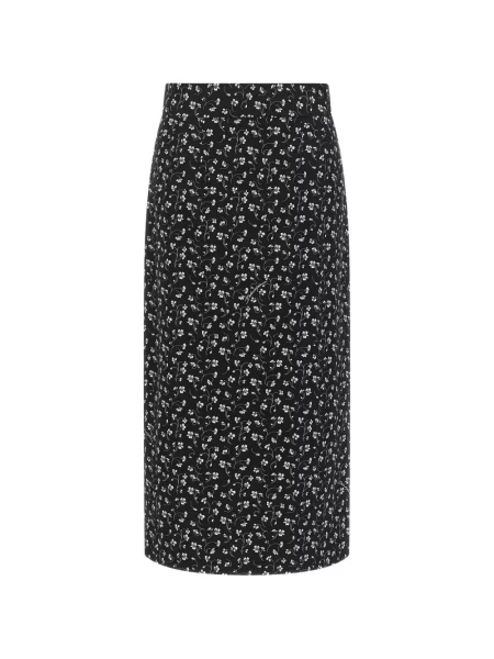 Fustă tip creion Dolce & Gabbana cu model floral cu imagine negru
