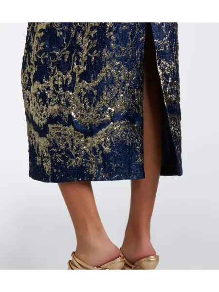 Rochie de cocktail Simkhai din jacard albastru