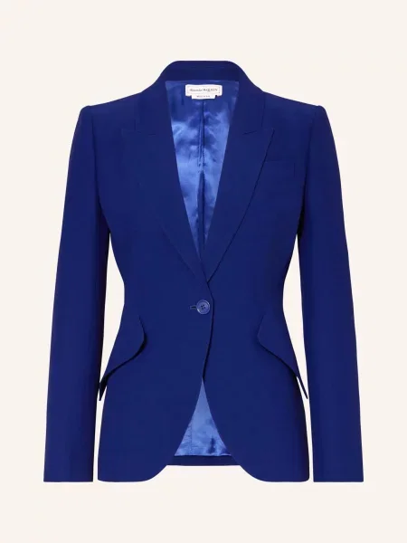 Alexander Mcqueen Blezer Peak blau granatowa
