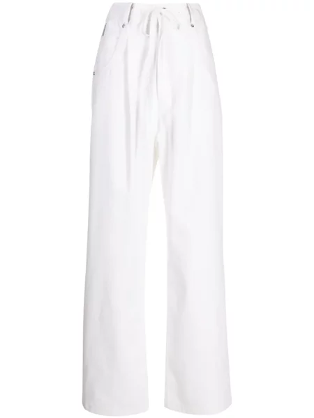 Szerokie spodnie Goen.j białe