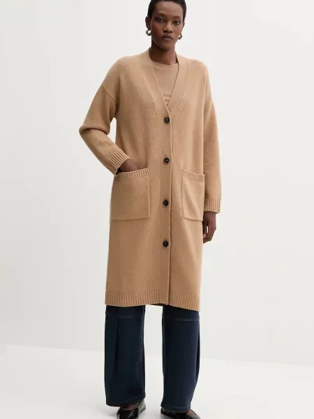 Weekend Max Mara cardigan din lână GODEZIA light bej