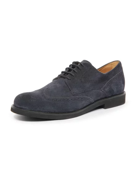 Półbuty Tod's skórzane niebieskie