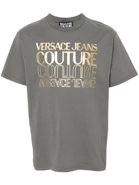 Tricou Versace Jeans Couture cu imagine gri