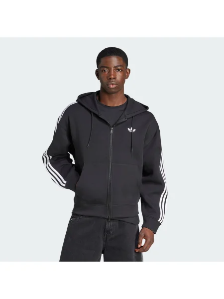 ADIDAS ORIGINALS Tepláková bunda Adicolor Spacer čierna biela