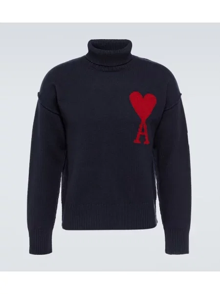 Golf golf Ami Paris wełniany niebieski