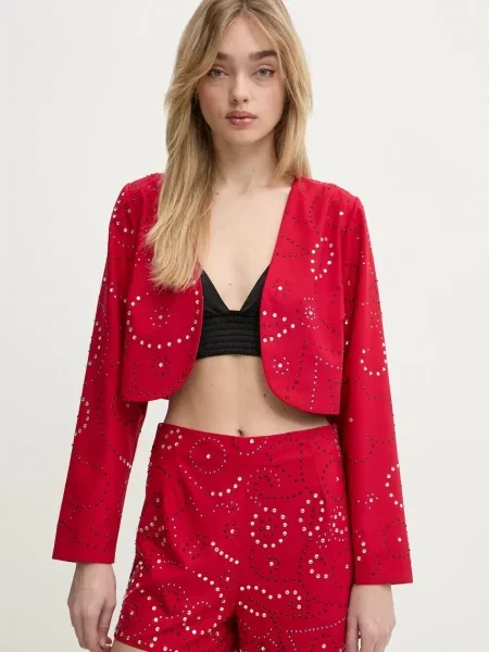 Never Fully Dressed sacou Gem rosu desfacut