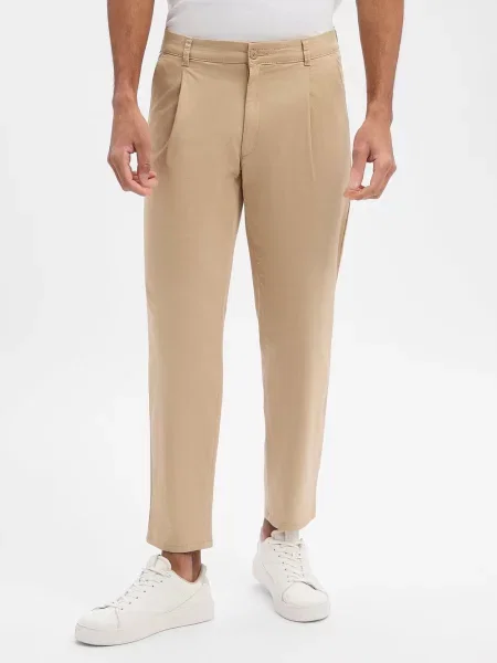 BRAX Chinosy Tino Mężczyźni jednolity beżowy