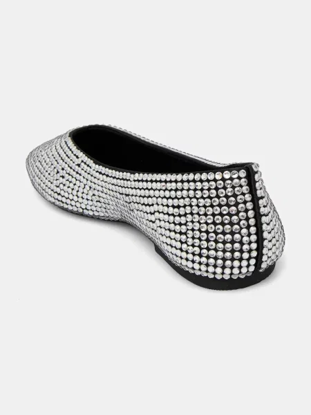 Балетки Steve Madden серебряные