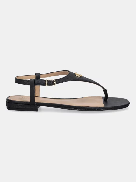 Lauren Ralph Lauren sandały skórzane Everley 2 czarny