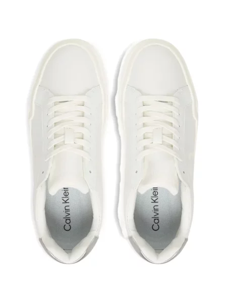 Bőr chunky sneaker Calvin Klein nyomtatás fehér