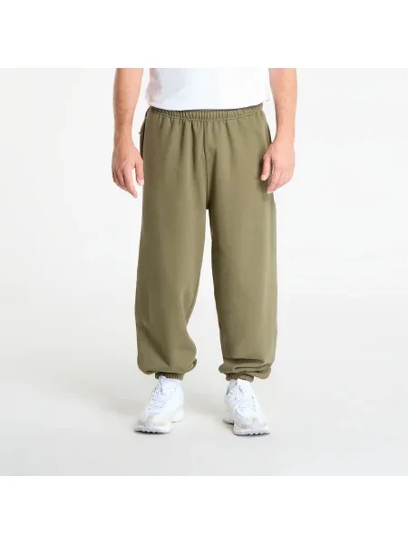 Tepláky Nike Solo Swoosh Cuffed Fleece Pants Medium Olive/ Medium Olive/ White XL bílé