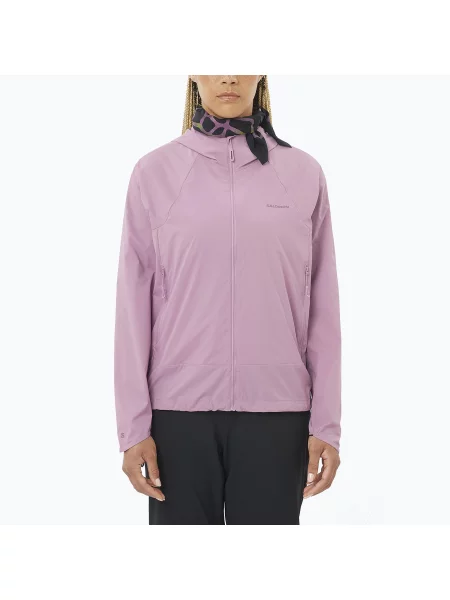 Geacă rezistentă la vânt pentru femei Salomon Outwind Full Zip valerian