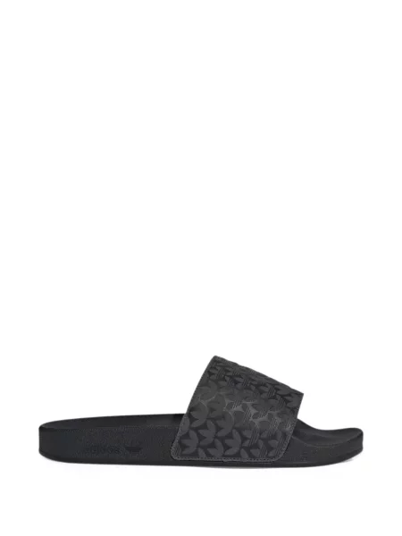 Sandały Adidas z nadrukiem w paski do biegania białe