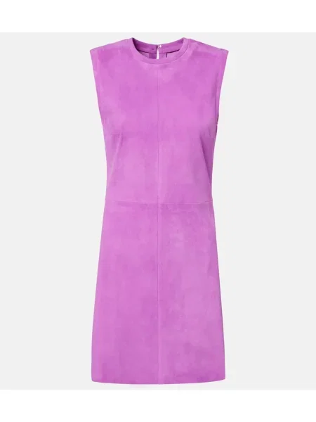 Rochie Stouls din piele de căprioară violet