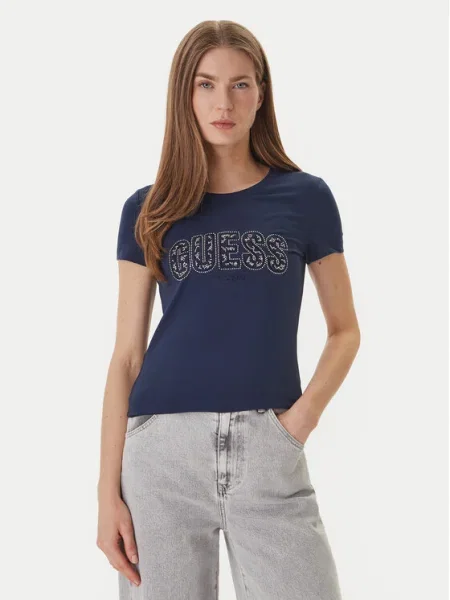 Guess Tricou Bleumarin