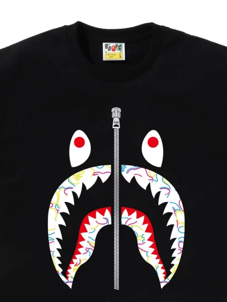Tricou A Bathing Ape® cu imagine negru