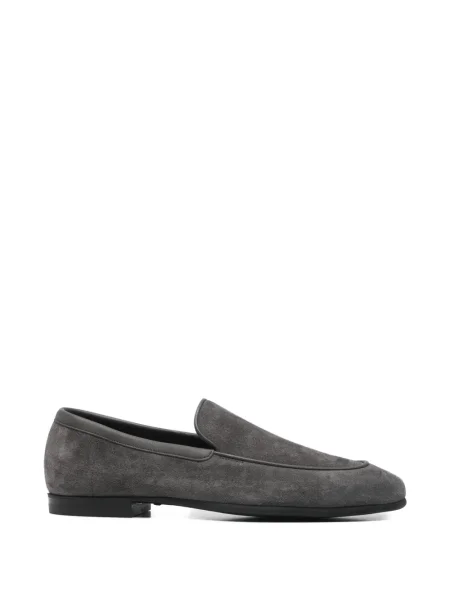 Кожени лоуфъри John Lobb без ток сиво