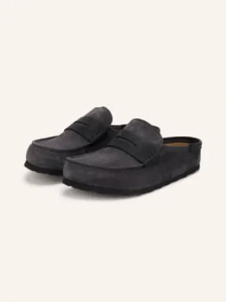 Birkenstock Mules Naples Wrapped černošedá