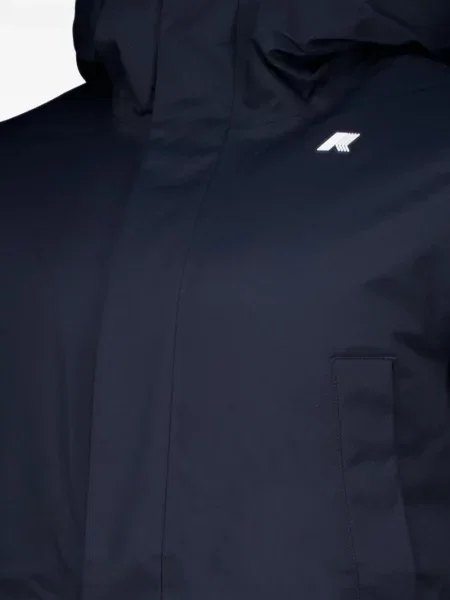 Geacă parka K-way din țesătură twill albastru