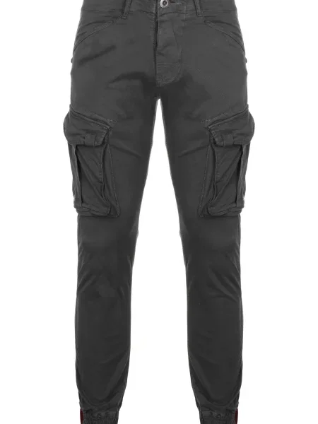 ALPHA INDUSTRIES Pantaloni cu metalic / roșu gri