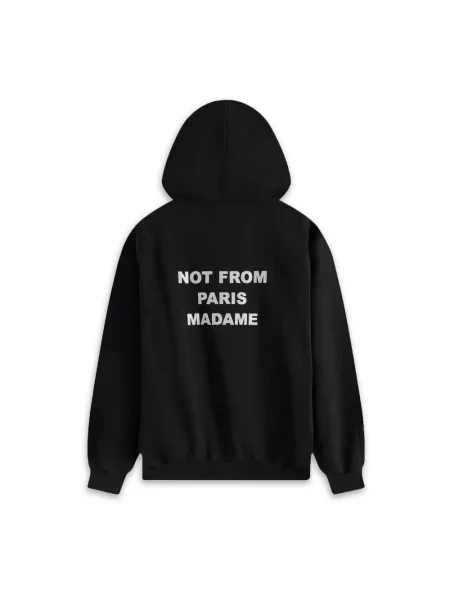 Bluza z kapturem Drole De Monsieur z kapturem z nadrukiem czarna