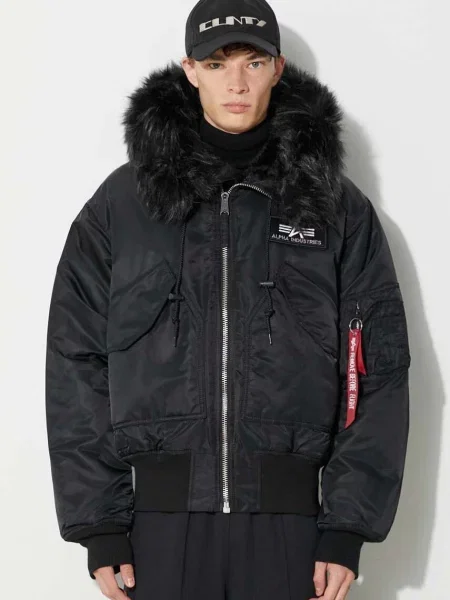 Kurtka Alpha Industries Hooded Custom Black XXL czarny