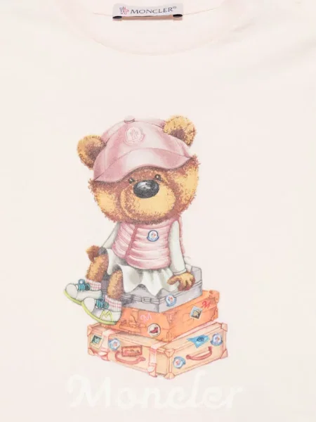 Koszulka dziecięca Moncler Enfant różowa