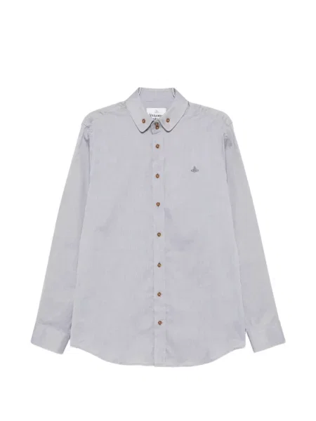 Cămașă Vivienne Westwood cu broderie albastru