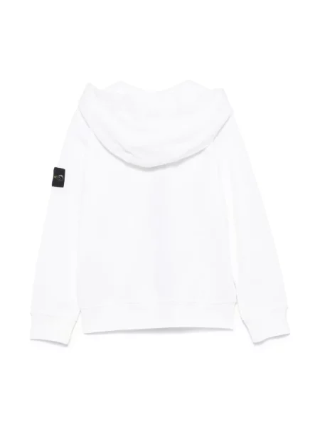 Bluza z kapturem dziecięca Stone Island biała