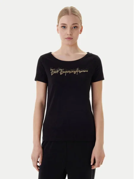 Къс тениска Ea7 Emporio Armani черно