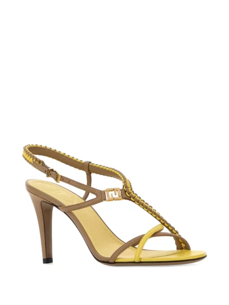 Sandale Fendi din piele galben
