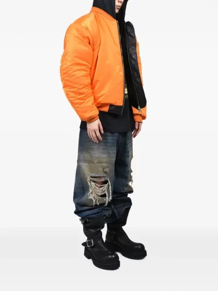 Geanta de piele Vetements cu glugă negru