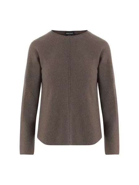 Sweter Giorgio Armani z kaszmiru brązowy