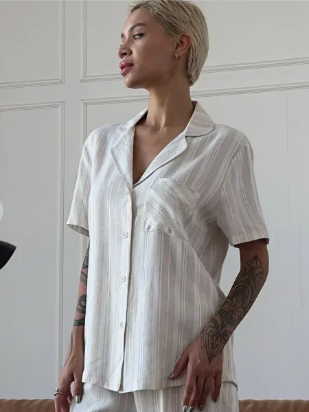 Leinle Верх піжами білий