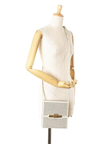 Křišťálová plátěná crossbody kabelka Bottega Veneta Pre-owned hnědá