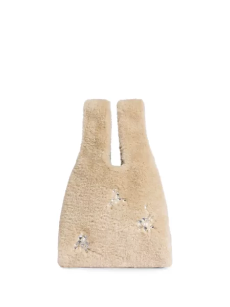 Geantă shopper Simone Rocha cu blană
