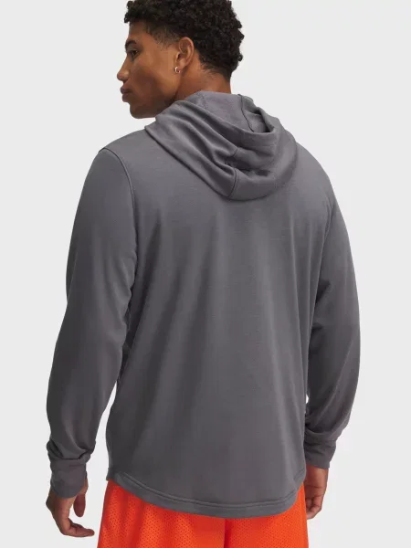 Махровая спортивная кофта Under Armour с капюшоном серая