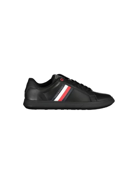 Sneakersy Tommy Hilfiger skórzane biznesowe czarne