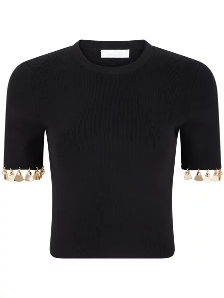 Koszulka Rabanne o krotszym kroju czarna