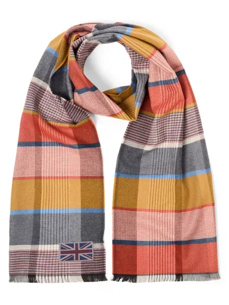 Finshley & Harding London Szalik z domieszką wełny Mężczyźni wielokolorowy ONE SIZE