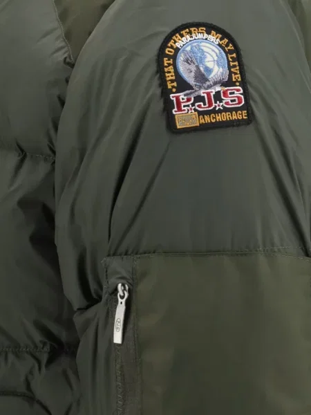 Geacă cu puf Parajumpers cu glugă verde