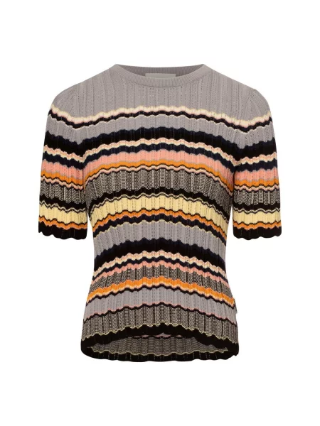 ARMEDANGELS Sweter z haftem Maaya Kobiety lila|wielokolorowy w paski M