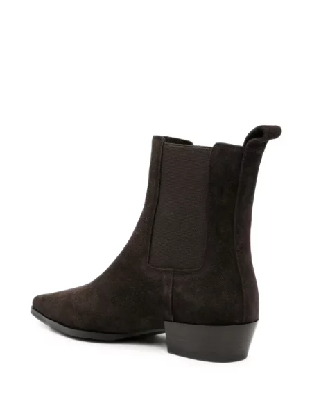 Μποτάκια Strategia Shoes σουέντ καφέ